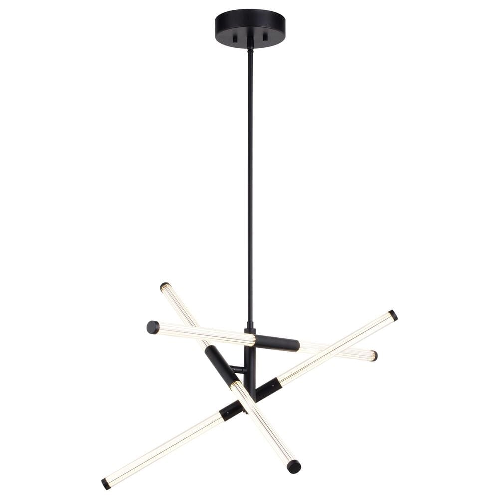 Vaxcel Avalon 3-Light Pendant in Matte Black, , large