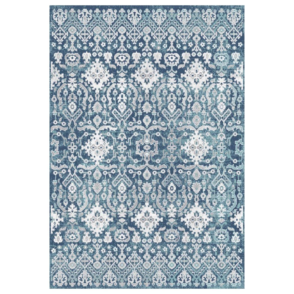 Central Oriental Sientan Wali 2522.260 2'2" x 7'6" Dark Blue and Grey Runner, , large