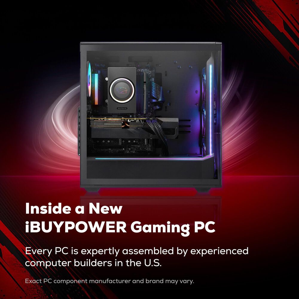 iBUYPOWER Slate Gaming PC Desktop | AMD Ryzen 7 8700F - 16GB RAM - AMD Radeon RX 7700 XT Graphic - 1TB SSD in Black, , large