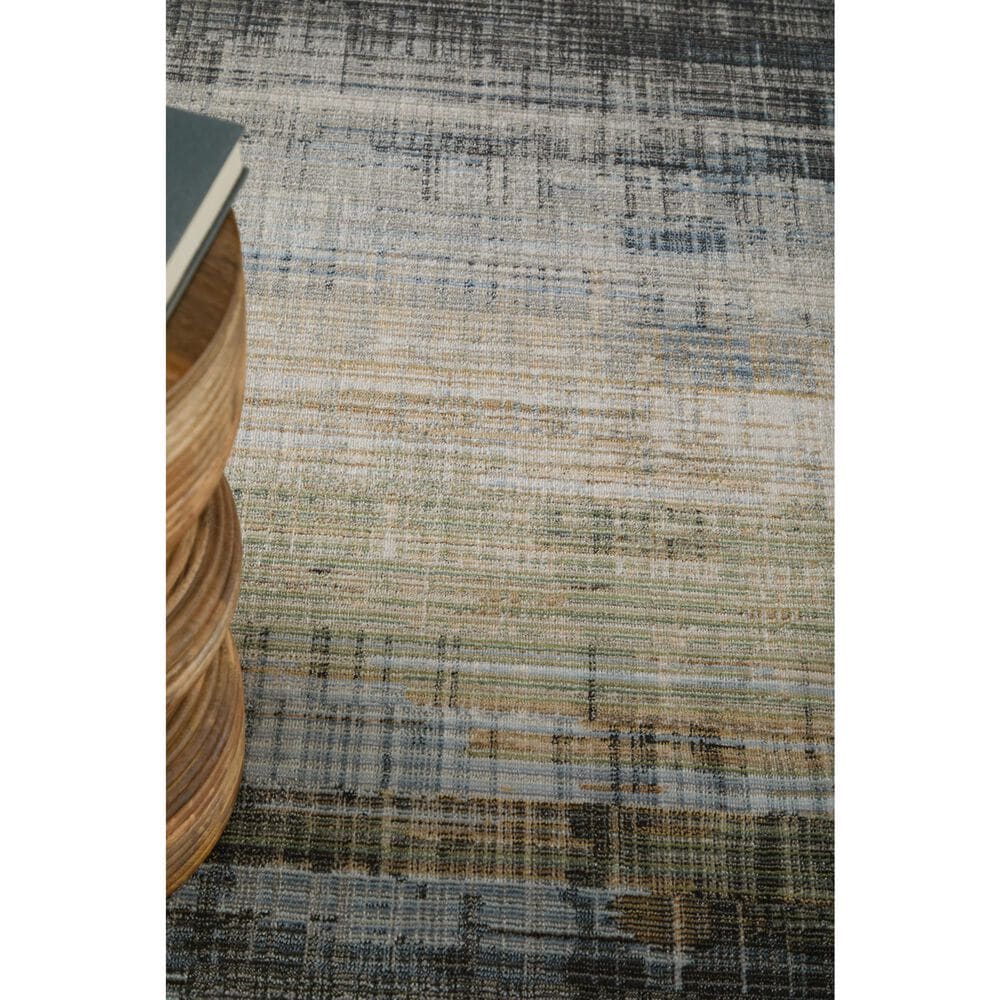 Feizy Greenwich Green and Black 5' x 7'6" Area Rug, , large