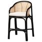 Baxton Studio Miranda Counter Stool in Black and Natural Brown, , large