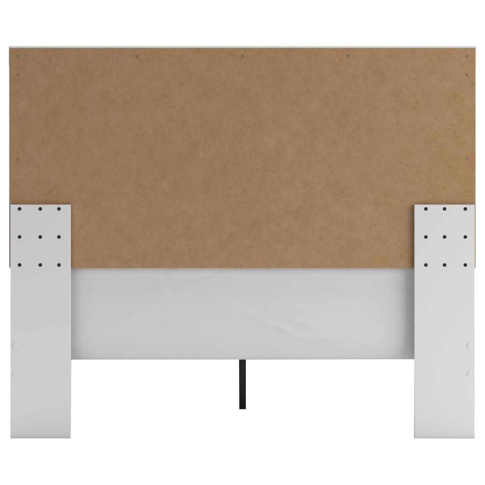 Ashley Charbitt 4-Piece Queen Panel Bedroom Set in Brown and Matte White, , large