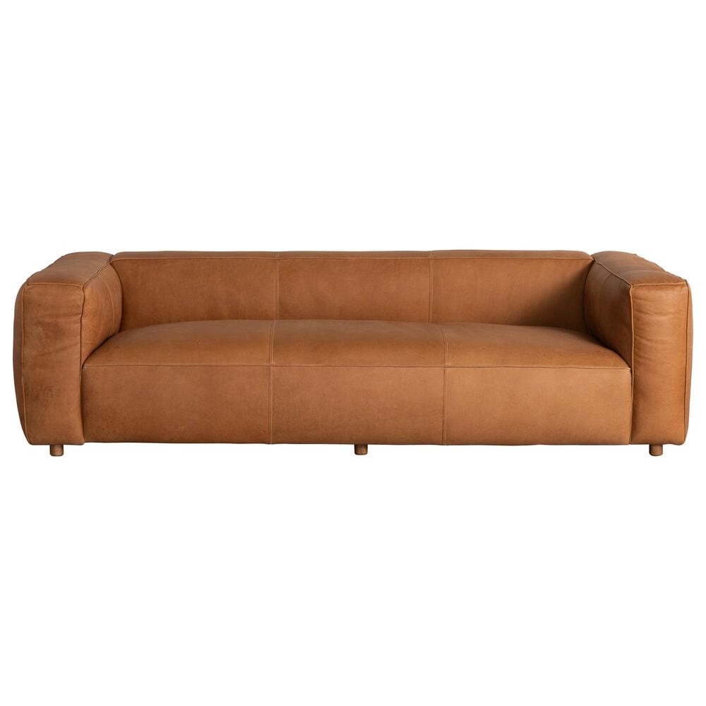 Medora Living Hogarth Leather Sofa in Freehand Tipped Camel, , large