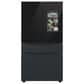 Samsung Bespoke Bespoke 23 Cu. Ft. Counter Depth 4-Door French Refrigerator with Family Hub and Top Left Panel in Charcoal Glass and Matte Black Steel Middle and Bottom Panels, , large