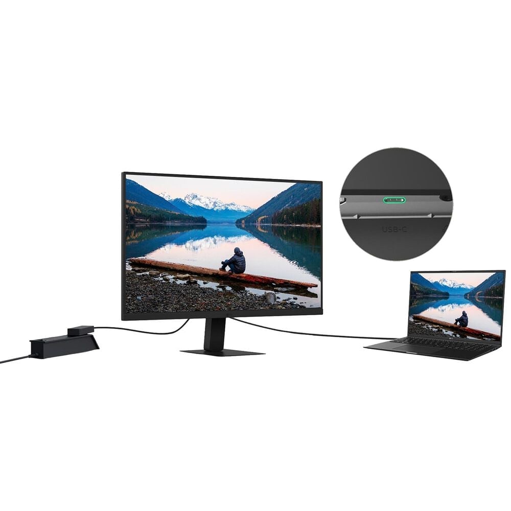 LG 27&quot; QHD IPS HDR10 Monitor with USB-C in Black, , large