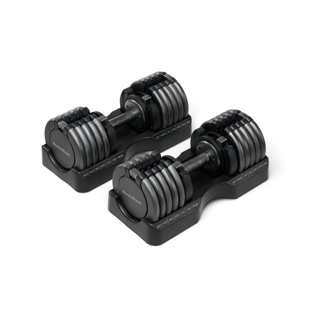NordicTrack 55 Lb. Select-A-Weight Dumbbells in Black, , large