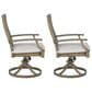 Ashley Rainier Ranch Swivel Chair in Brown (Set of 2), , large