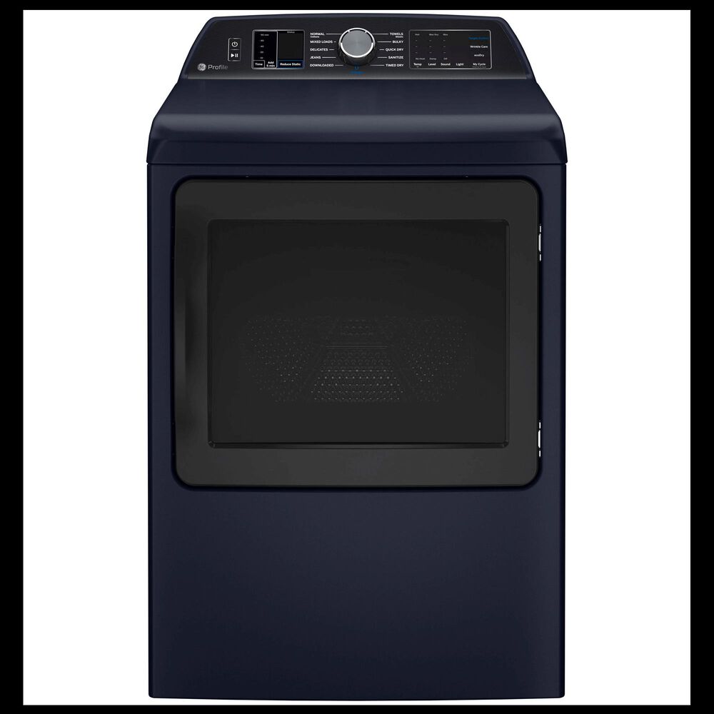 GE Profile 7.3 Cu. Ft. Smart Front Load Gas Dryer with Steam and Washer Link in Sapphire Blue, , large