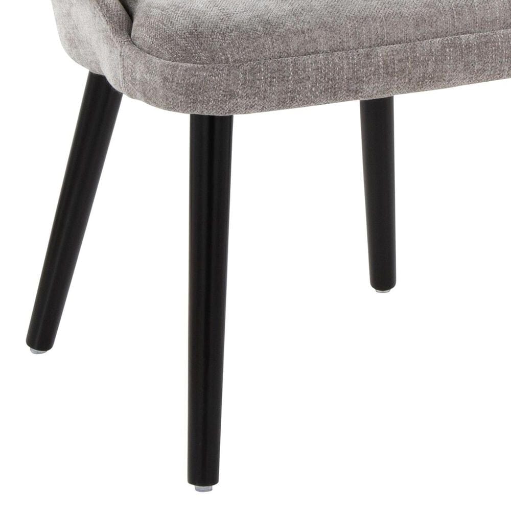 Lumisource Rina Side Chair with Grey Cushion in Black &#40;Set of 2&#41;, , large