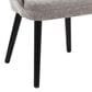 Lumisource Rina Side Chair with Grey Cushion in Black (Set of 2), , large