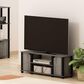 HOMLUX 43.8" TV Stand with 2-Door in French Oak and Black, , large