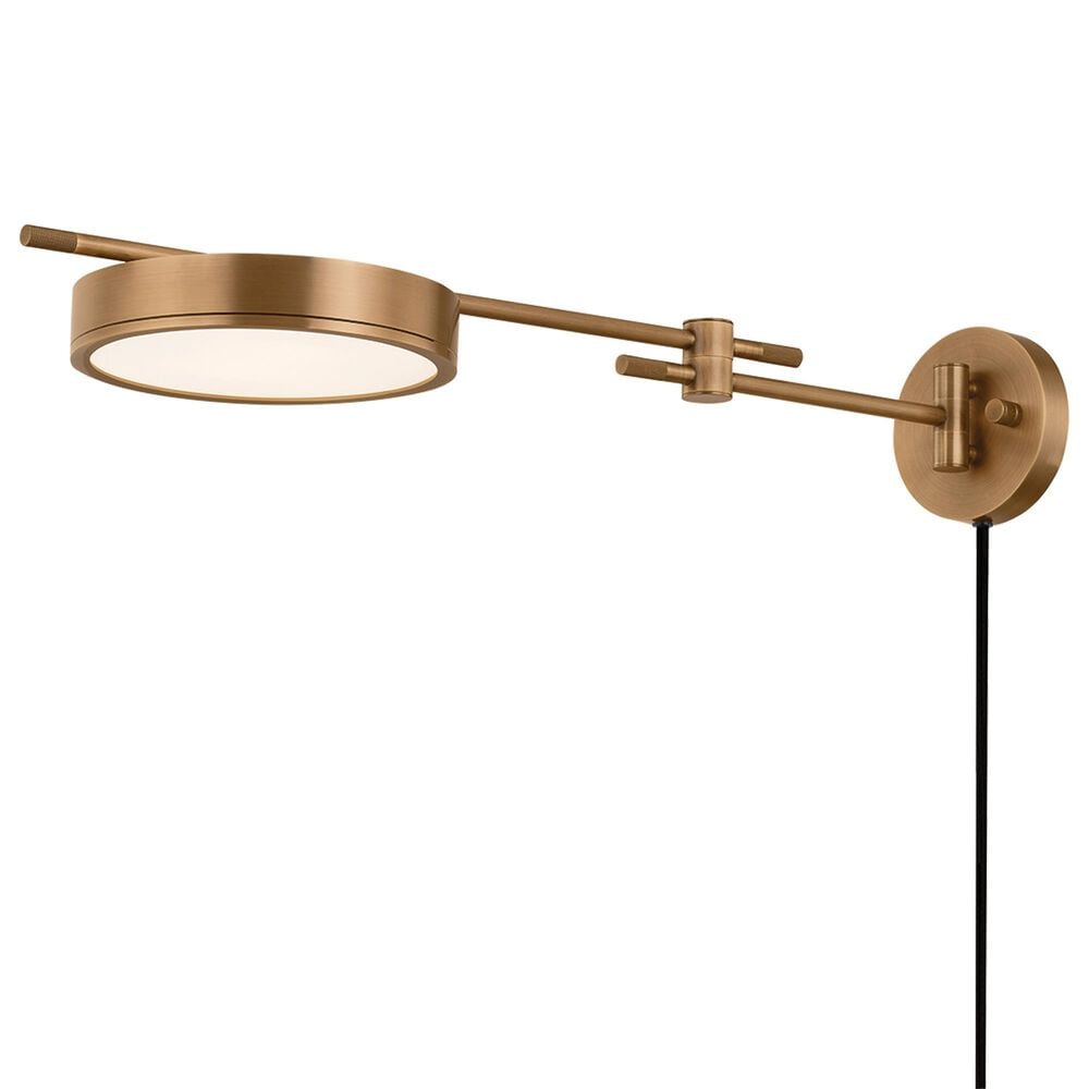 Troy Lighting Thatcher 1-Light Plug-In Sconce in Patina Brass, , large