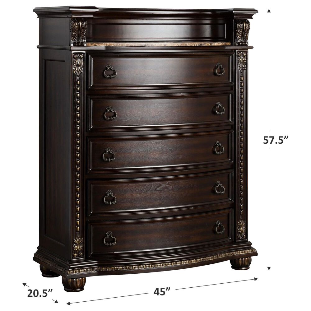 Crown Mark Stanley Chest in Rich Brown, , large