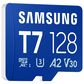 Samsung 128GB T7 UHS-I microSDXC Memory Card in Blue, , large
