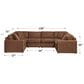 Ashley Modmax 6-Piece Sectional in Spice, , large