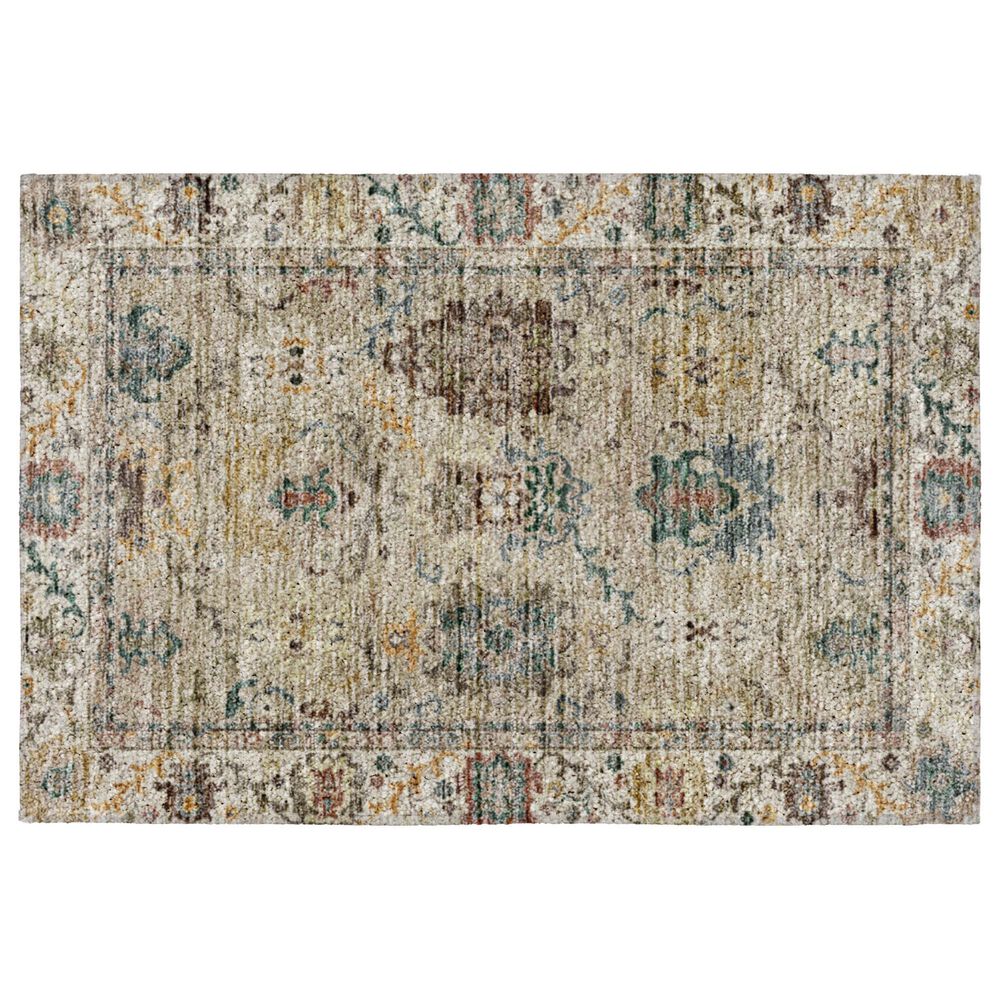 Dalyn Rug Company Silk Road Putty, Ivory, Taupe, Gold, Copper, Blue and Wheat 1"8" x 2"6" Area Rug, , large