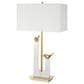 Uttermost Songbirds Table Lamp in White and Brushed Brass, , large
