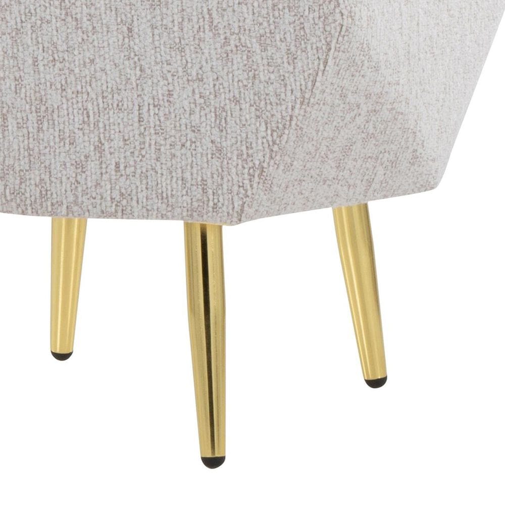 LumiSource Diamond Storage Ottoman in Light Grey, , large