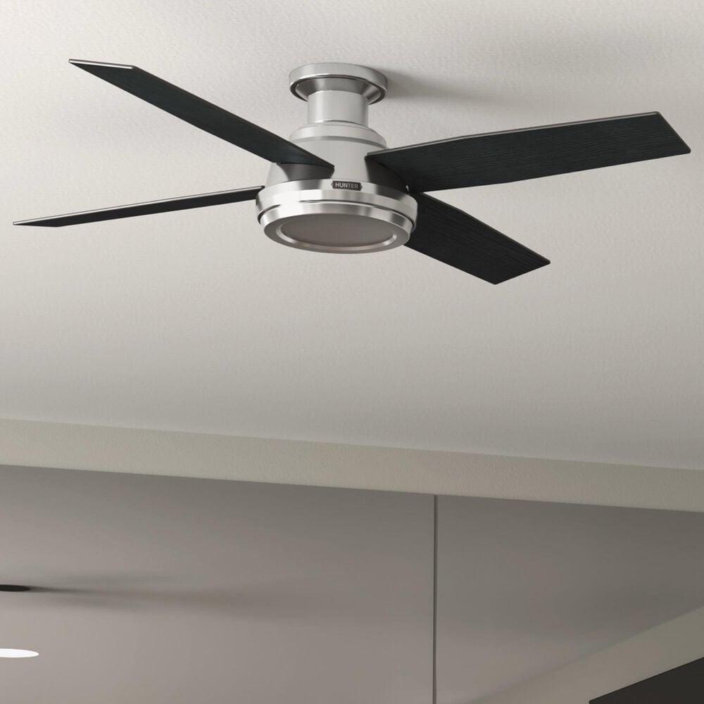 Hunter Dempsey 52&quot; Ceiling Fan in Brushed Nickel, , large