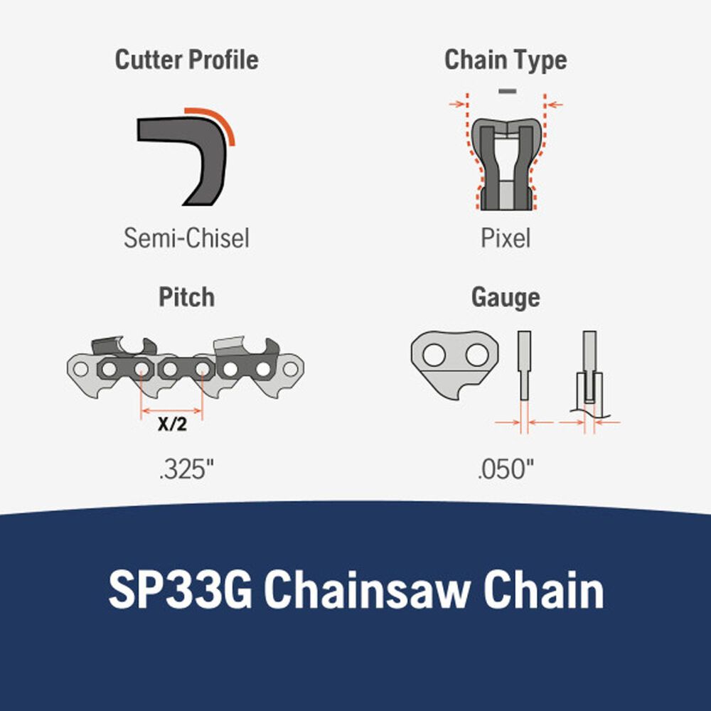 Husqvarna X-Cut SP33G 20 Inch Chainsaw Chain Replacement, , large