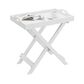 Timberlake Lavish Home Folding End Table in White, , large