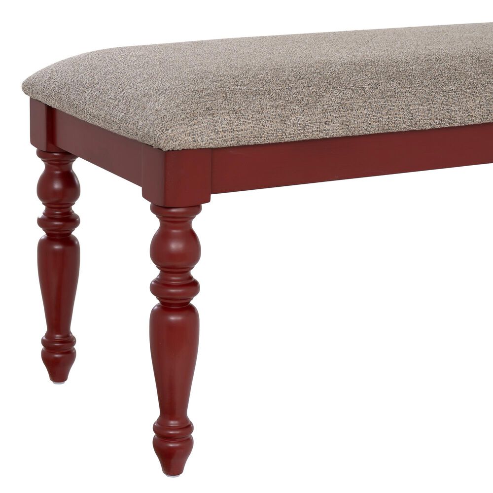Linon Home Decor Trimble Dining Bench in Red, , large