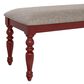 Linon Home Decor Trimble Dining Bench in Red, , large