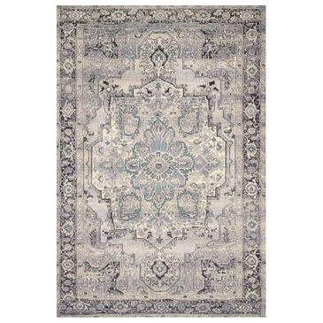 Loloi Mika 2"5" x 7"8" Grey and Blue Area Performance Rug, , large