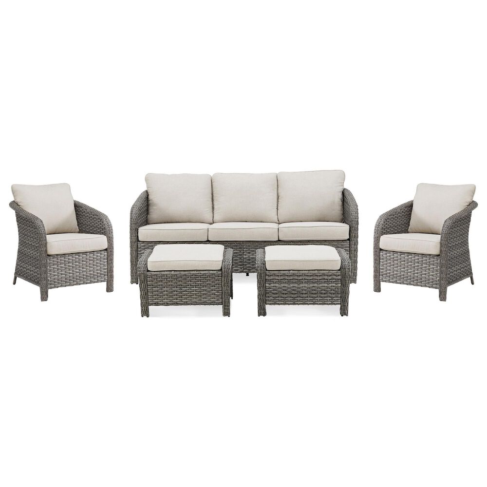 Sunwell Garden 5-Piece Patio Conversational Set in Beige, , large