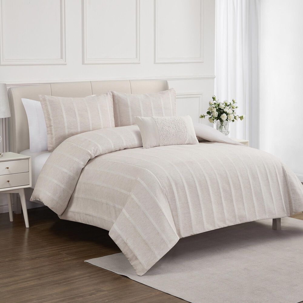 BCP Home Demeter 3-Piece King Comforter Set in Beige, , large