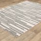 ROW by Oriental Weavers Hunter Black and Beige 7"10" x 10" Area Rug, , large