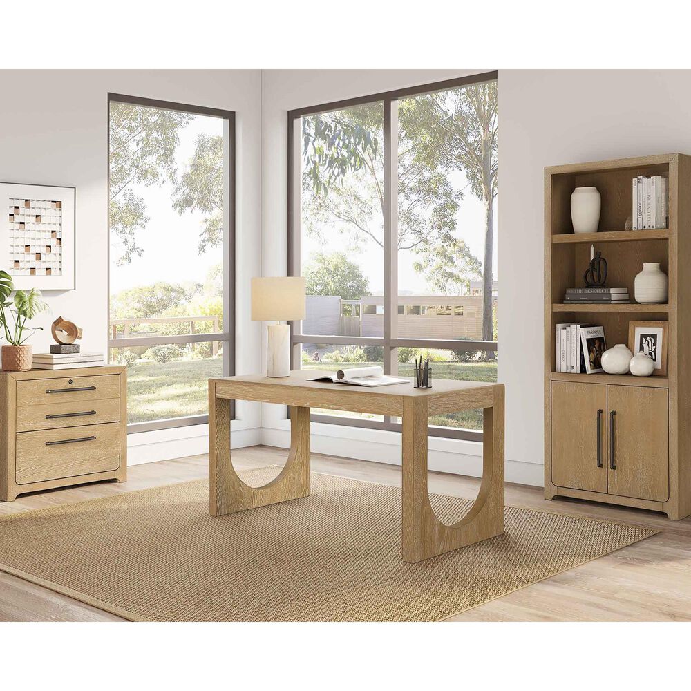 Wycliff Bay Canyon Drive Office 60&quot; Writing Desk in Natural Oak, , large