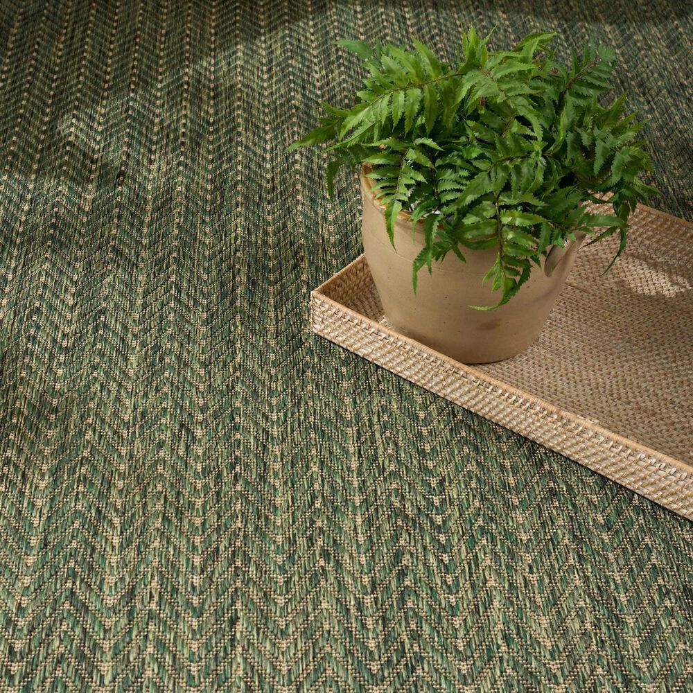 Nourison Horizon HOZ02 Green 8&#39; x 10&#39; Indoor/Outdoor Area Rug, , large