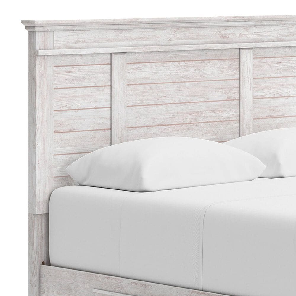 Ashley Makidern Queen Storage Bed with Four Drawers in Whitewash, , large