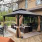 HOMLUX 12" x 16" Outdoor Hardtop Gazebo in Brown, , large