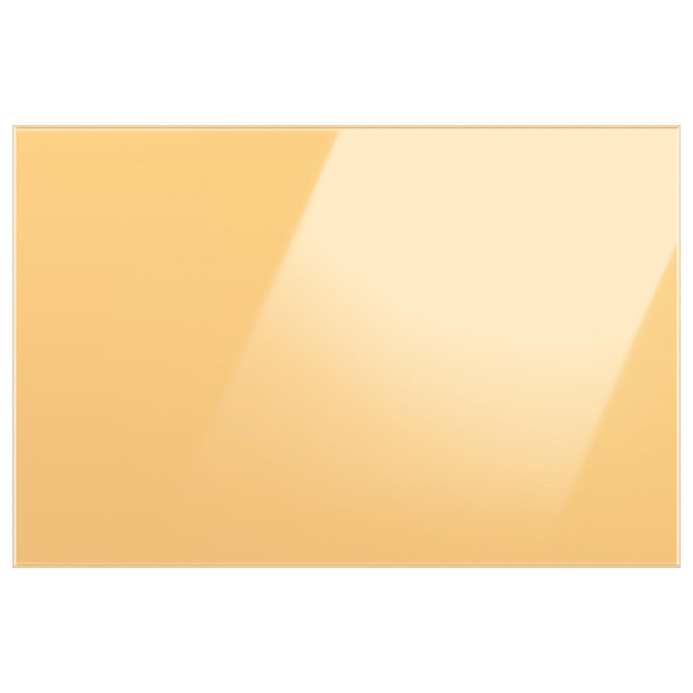 Samsung Bespoke 3-Door French Door Refrigerator Bottom Panel in Sunrise Yellow Glass, , large