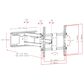 CorLiving 19" x 24" Full-Motion H-Frame TV Wall Mount in Black, , large