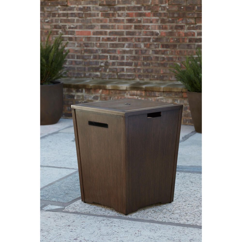 Ashley Rodeway South Square Fire Pit in Brown, , large