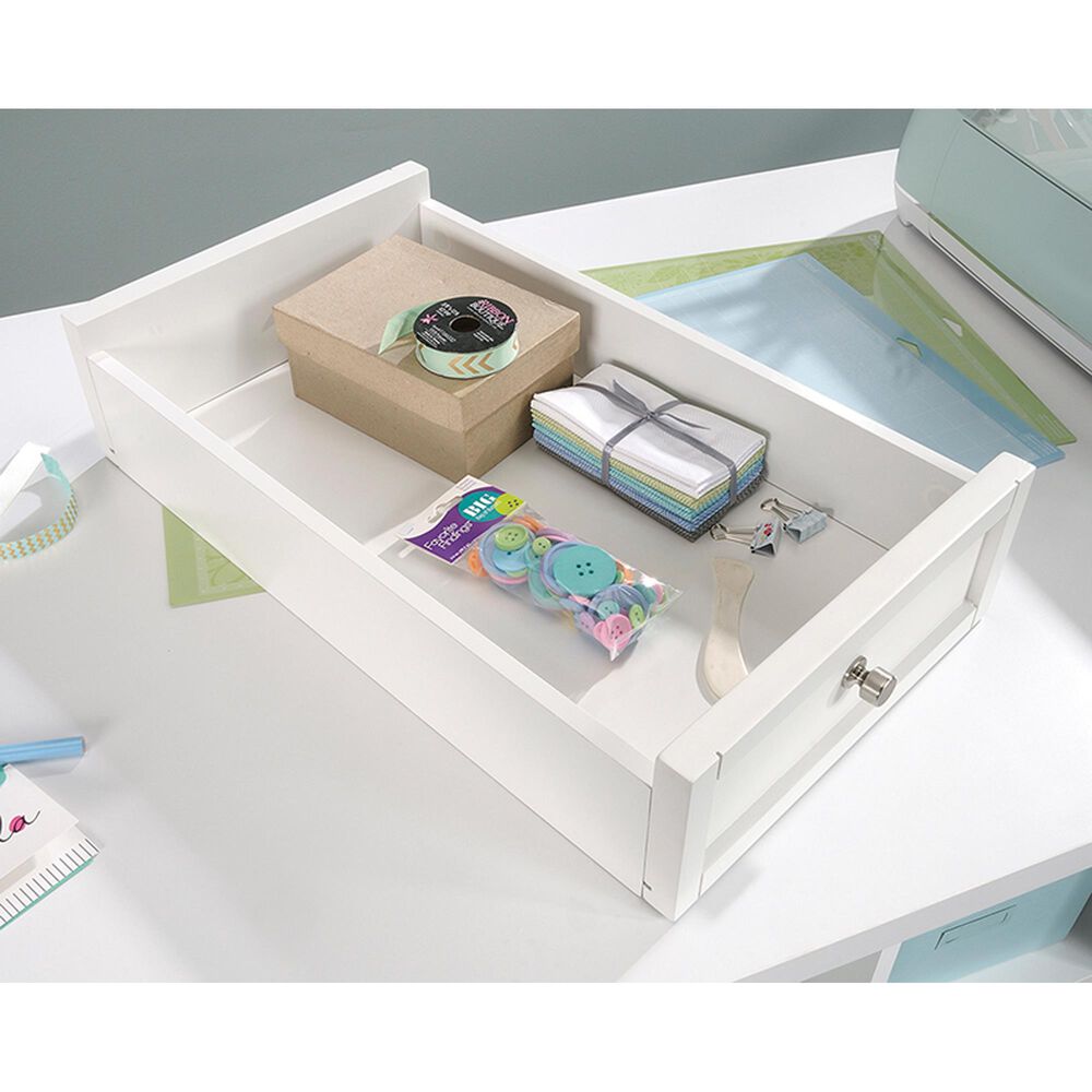 Sauder Craft Pro Work Table in Laminate White Nebraska Furniture Mart