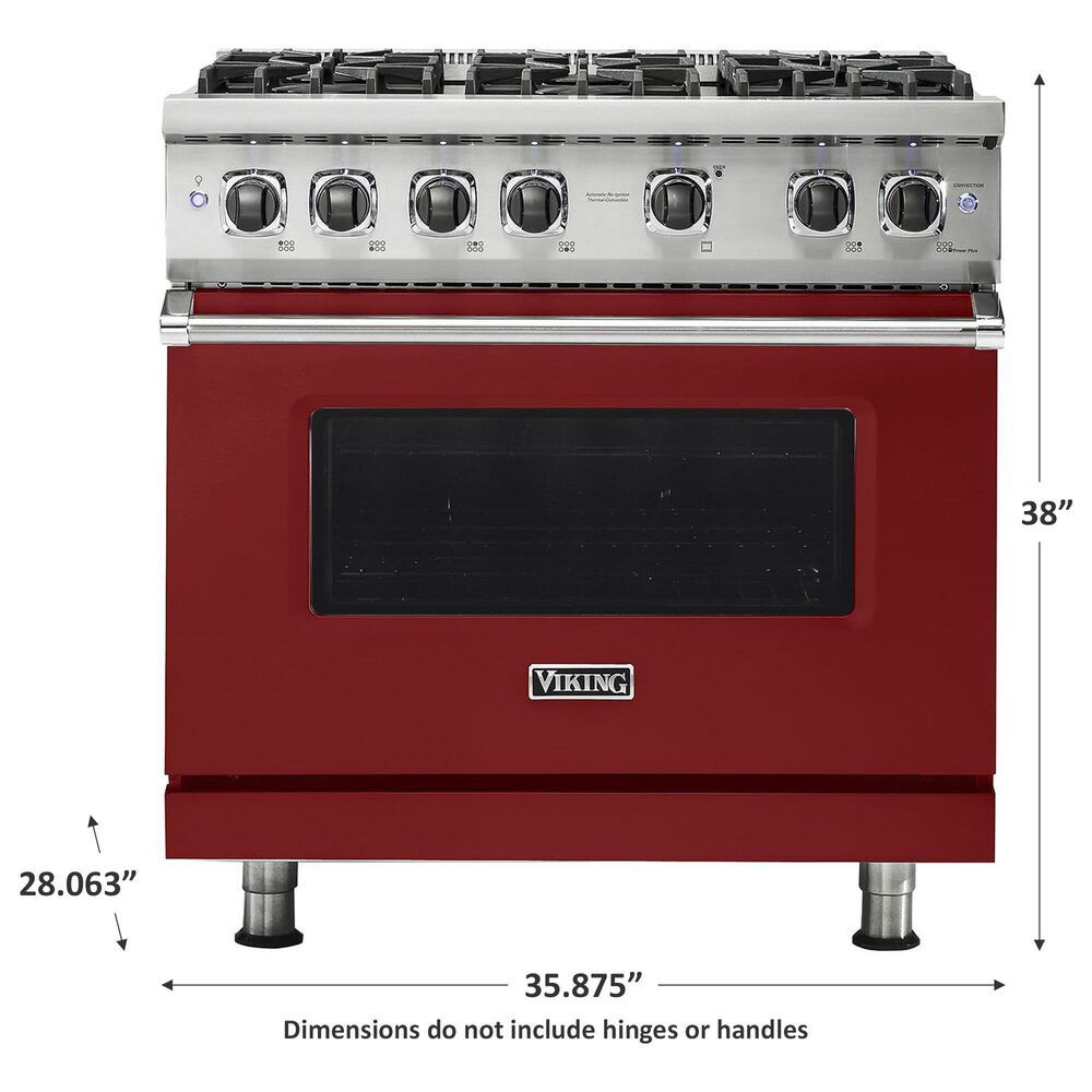 Viking Range Professional 5 Series 36&quot; Gas Range in Apple Red, , large