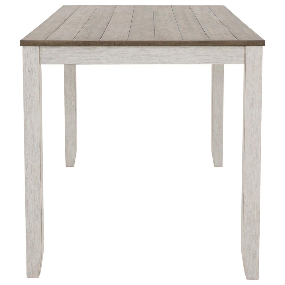Ashley Skempton 7-Piece Counter Height Dining Set in White and Light Brown, , large