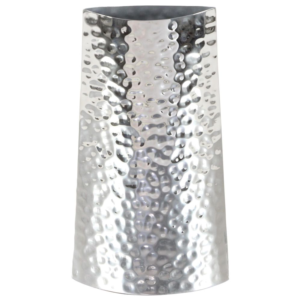 Maple and Jade 14" Contemporary Stainless Steel Vase in Silver, , large