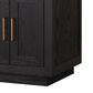 Lexora Home Abbey 60" Double Bathroom Vanity in Black Oak with 2 cm White Carrara Marble Top and Rectangular Sinks, , large