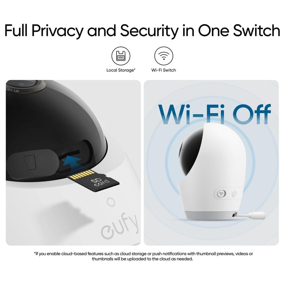 eufy E21 Baby Monitor with 4K Camera and Charging Base in White, , large