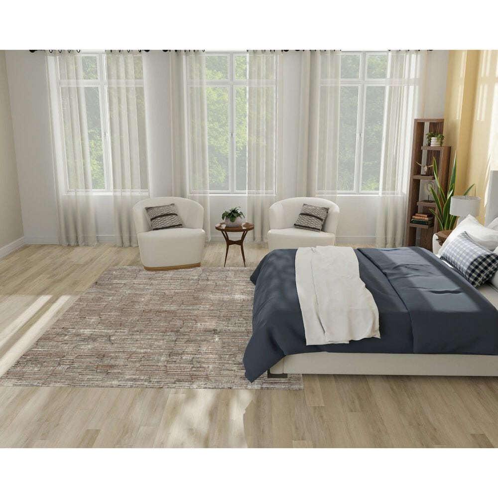 Nourison Sustainable Trends 6&#39; x 9&#39; Ivory and Mocha Area Rug, , large