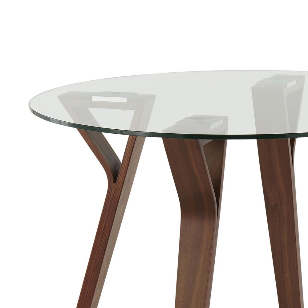 Lumisource Folia Dining Table in Walnut and Clear - Table Only, , large