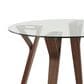 Lumisource Folia Dining Table in Walnut and Clear - Table Only, , large