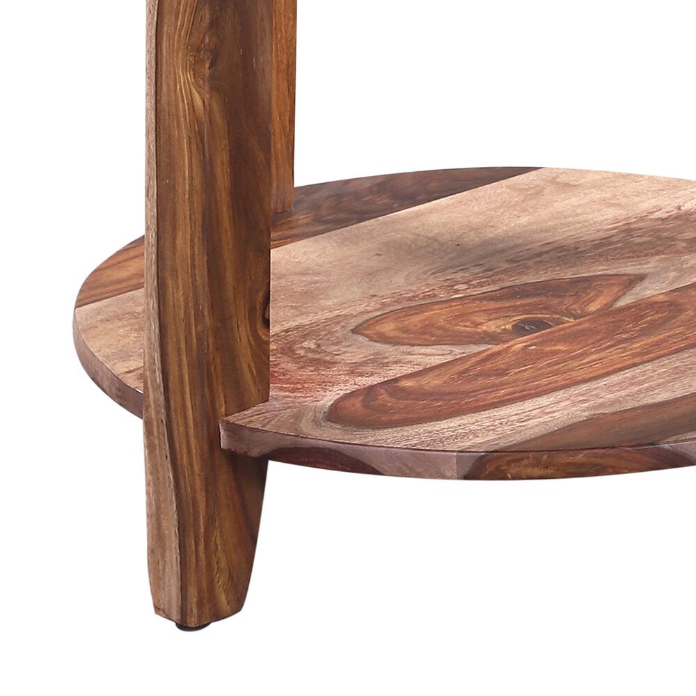 Porter Design Sonora Round End Table in Harvest Brown, , large