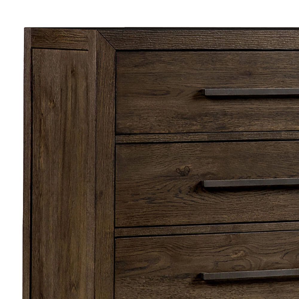 Hawthorne Furniture Norwich King Platform Panel Bed with Dresser and Nightstand in Dark Rustic Oak, , large