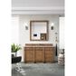 James Martin Vanities Bristol 60" Single Bathroom Vanity in Saddle Brown with 3 cm Carrara White Marble Top and Rectangular Sink, , large